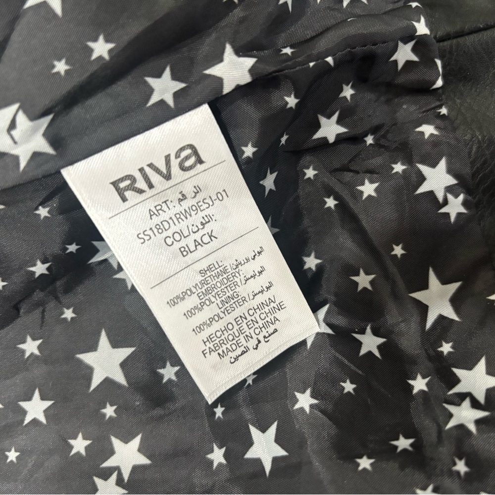 RIVA Embellished Moto Jacket Size Medium - Picture 4 of 6